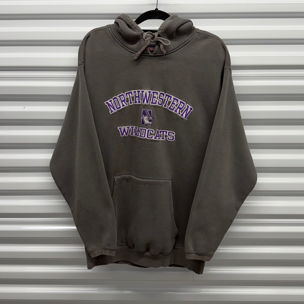 Vintage 90s Northwestern University Embroidered College Gray Mens Large Hoodie